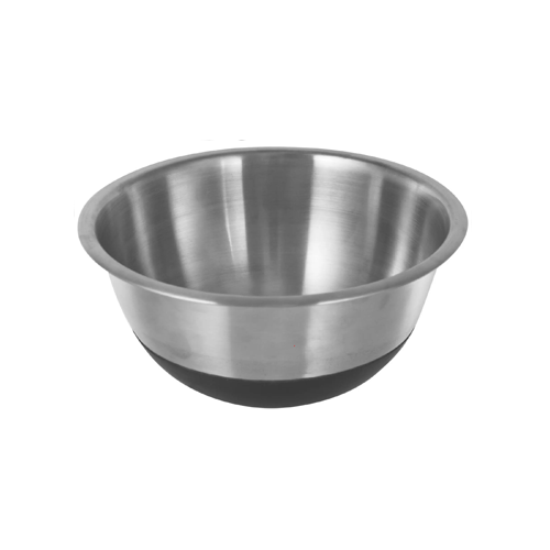 Buckingham Stainless Steel Deep Serving Bowl with Non-Slip Black Silicone Base 28 cm / 5 Qt