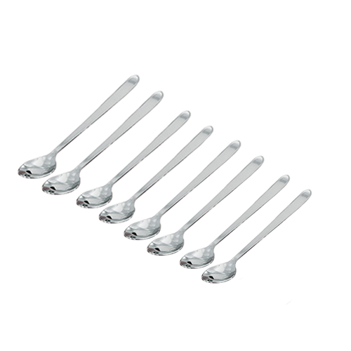 Buckingham Pack of 8 Stainless Steel Long Latte Spoons Long Handle