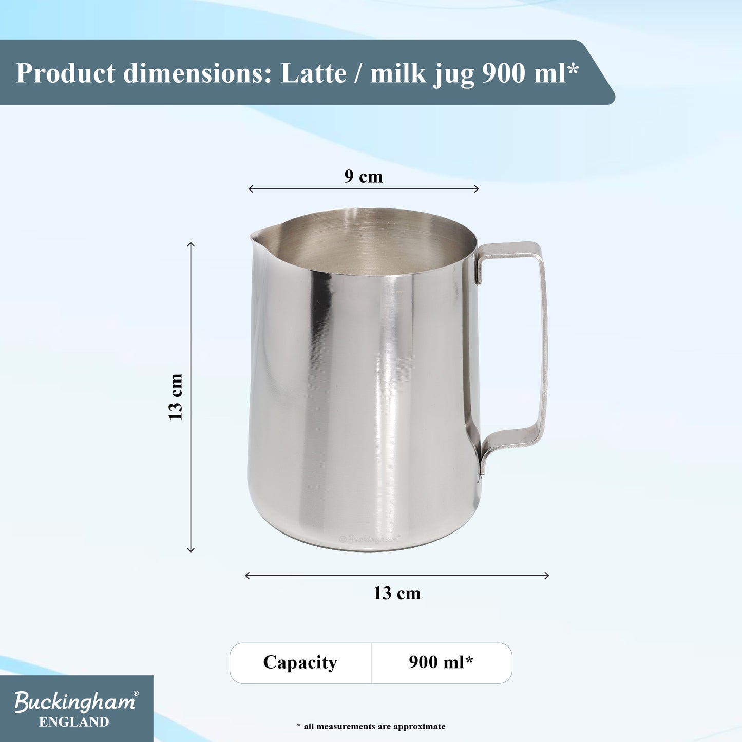 Buckingham Stainless Steel Espresso Coffee Jug