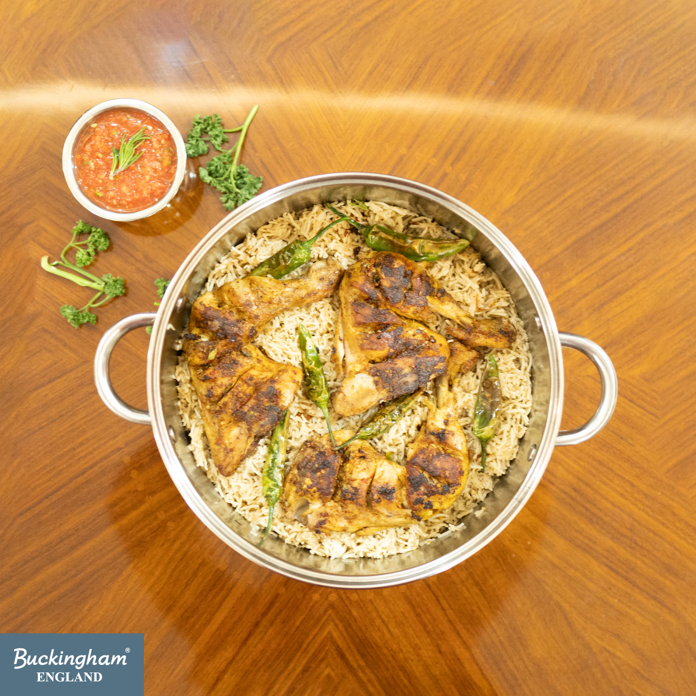 Buckingham Stainless Steel Casserole Pan with Tempered Glass Lid