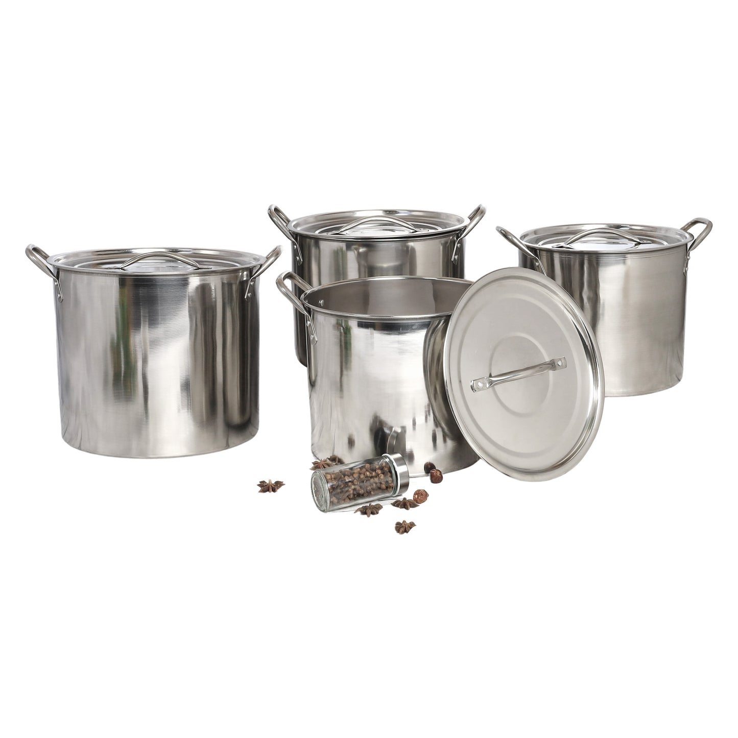 Buckingham Stainless Steel Stock Pot Set of 4 Piece with Lids
