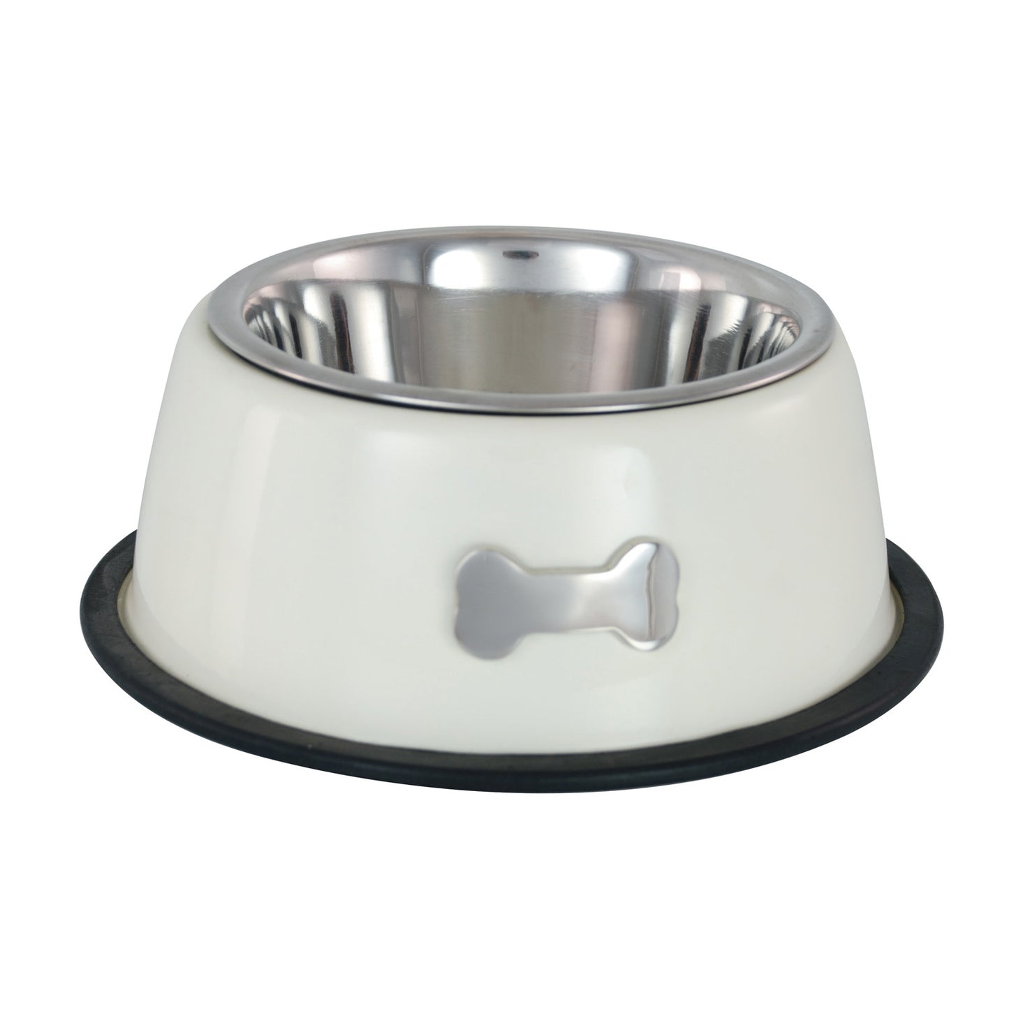 Buckingham Stainless Steel Dog Bowl Cream