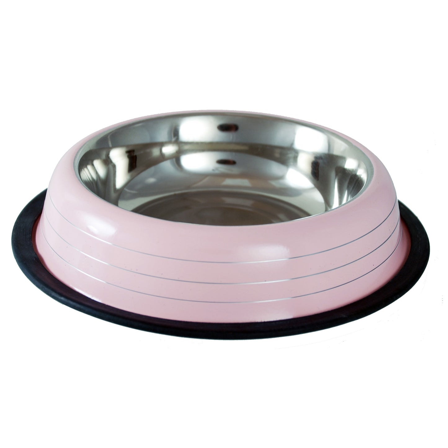Buckingham Striped Pet Bowl Pink (16oz)