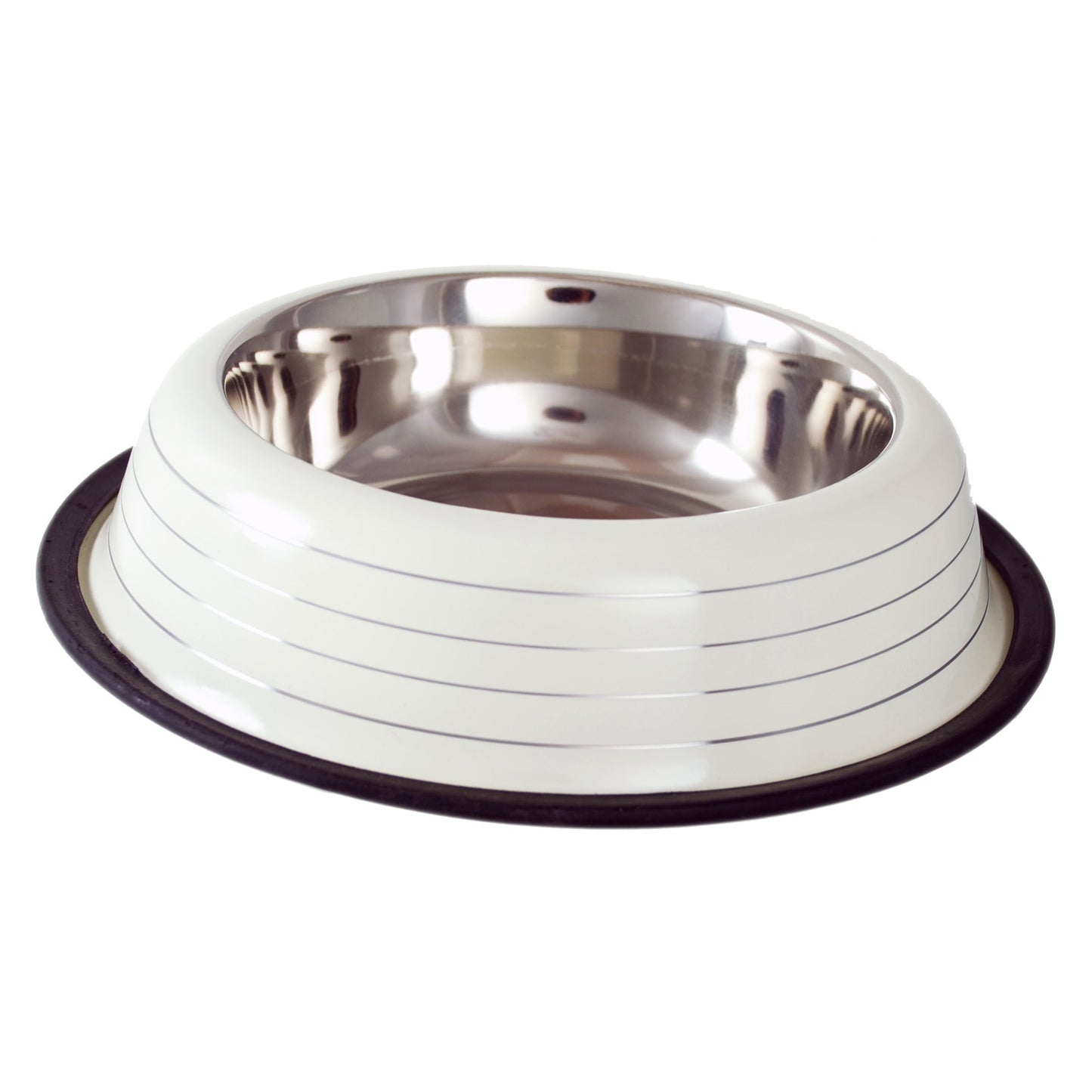 Buckingham Striped Dog Bowl Cream (32oz)