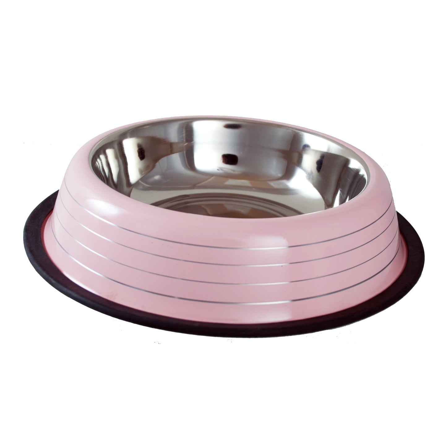 Buckingham Striped Dog Bowl Pink (64oz)