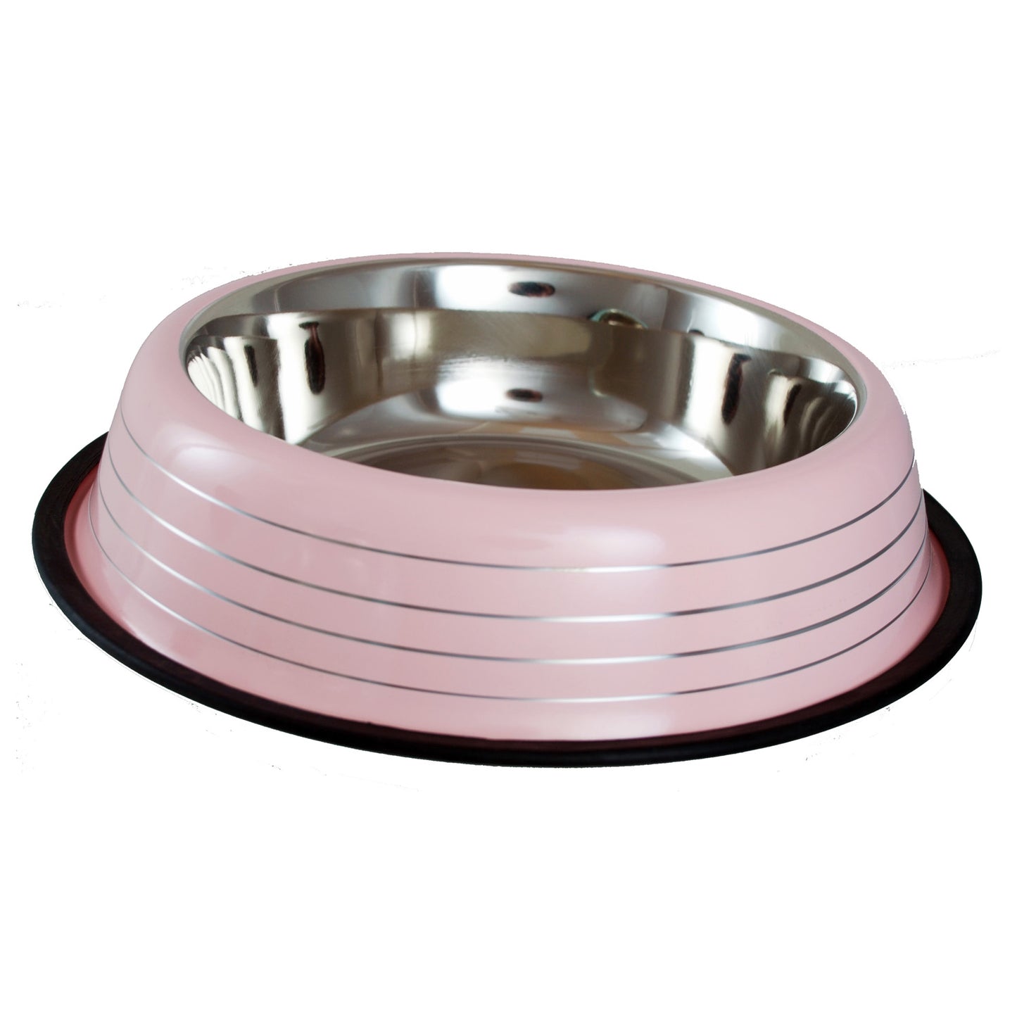 Buckingham Striped Dog Bowl Pink (96oz)
