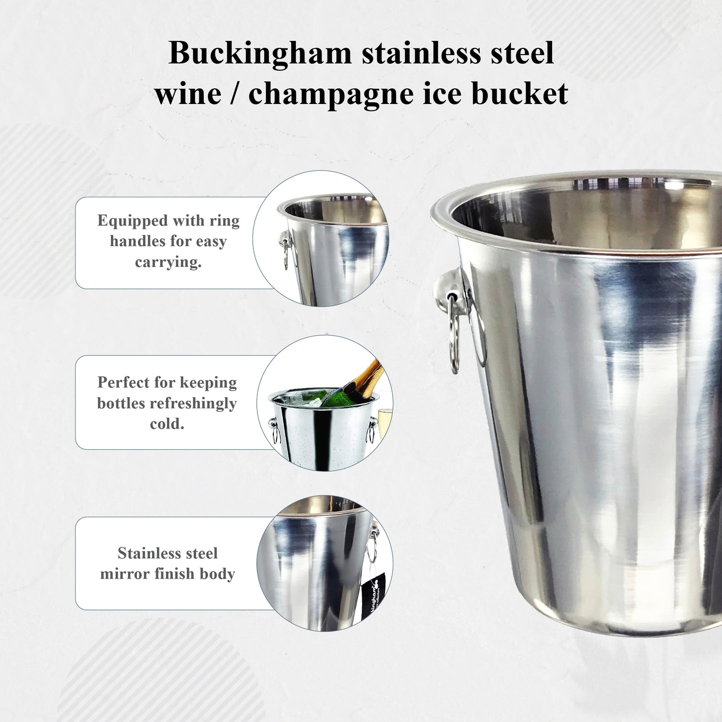 Buckingham Stainless Steel Wine Bottle Cooler 4.8 L