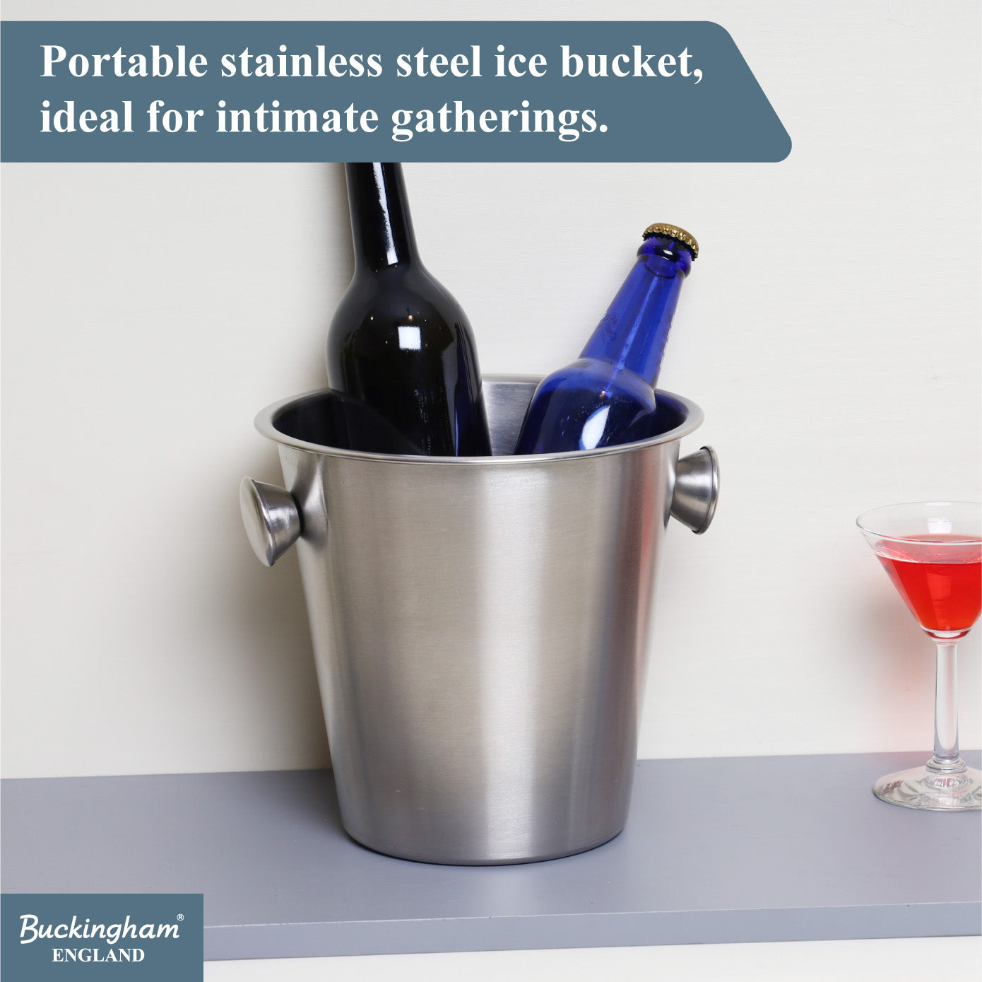 Buckingham Stainless Steel Champagne / Wine Bottle Bucket 4.8 L / 21.5 cm