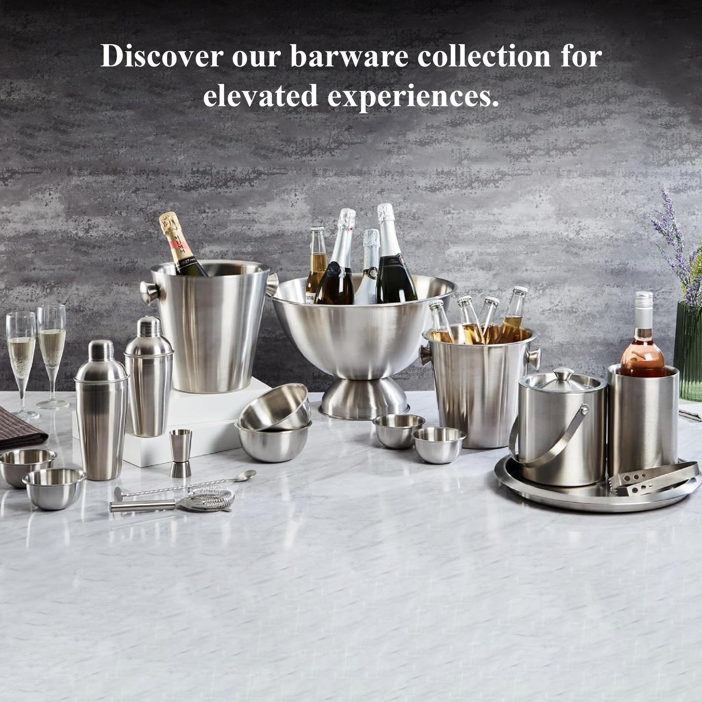 Buckingham 3 Piece Stainless Steel Bar Set (25 / 50 ml)