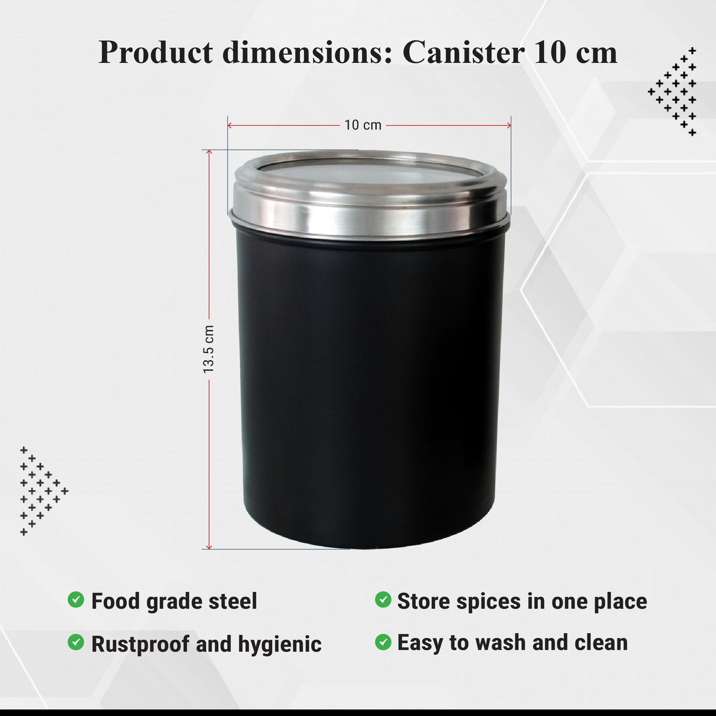 Buckingham Stainless Steel Airtight Storage Jar