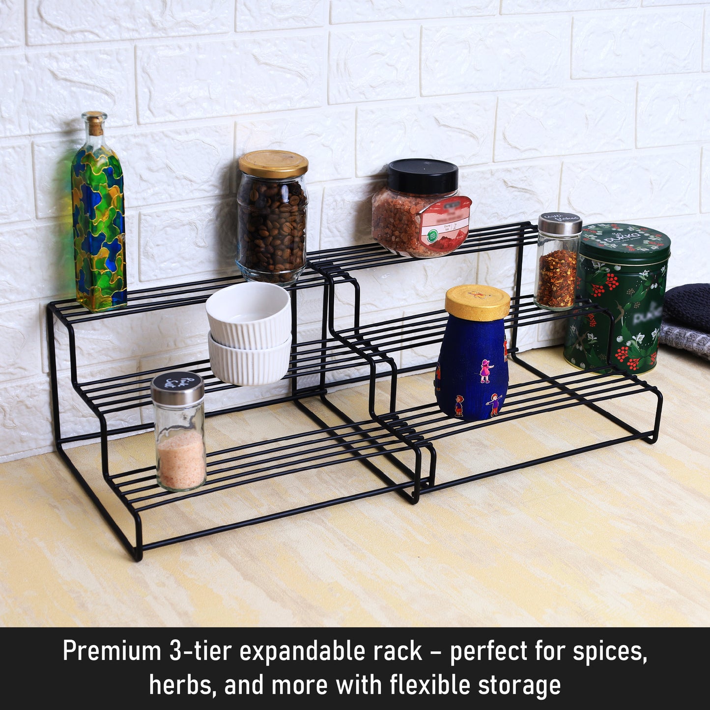 Buckingham 3 Tier Expandable Cupboard Organizer