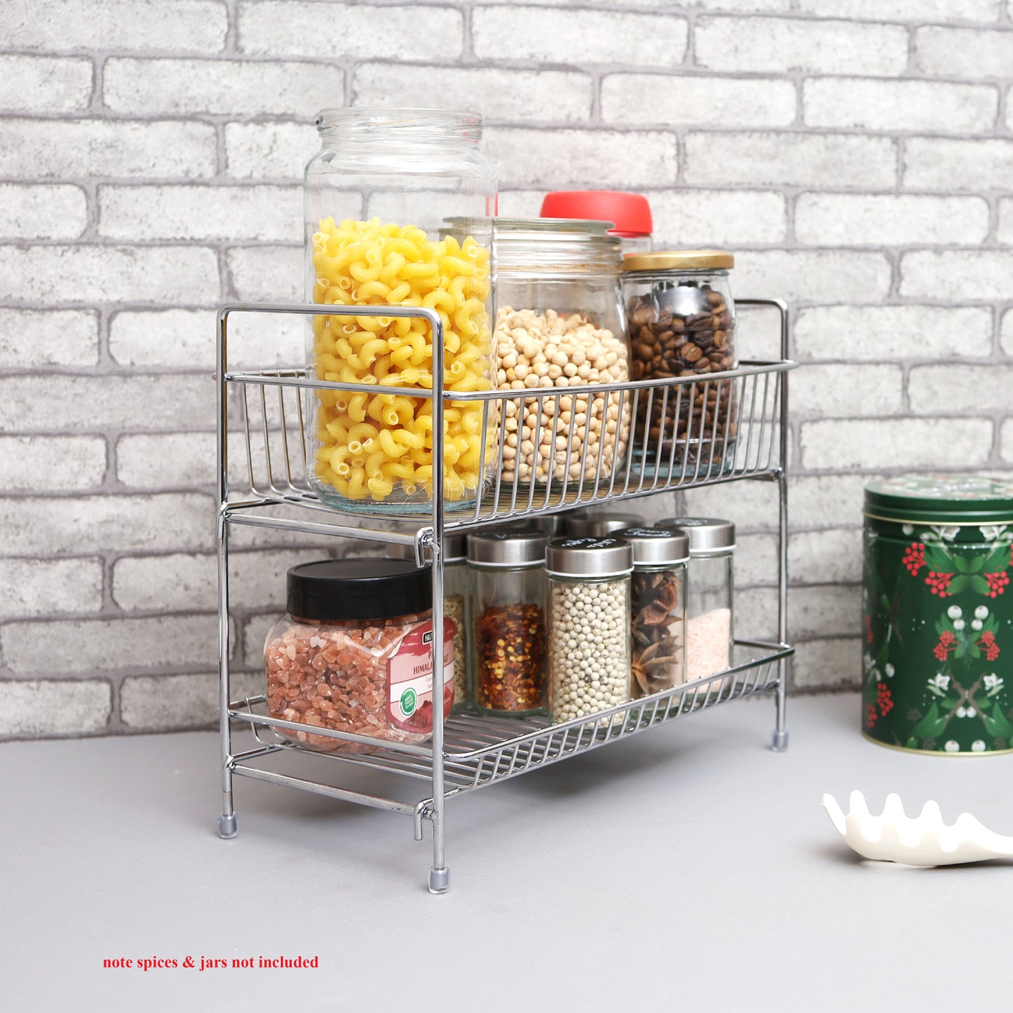 Buckingham 2 Tier Multi Purpose Storage Rack Chrome Plated