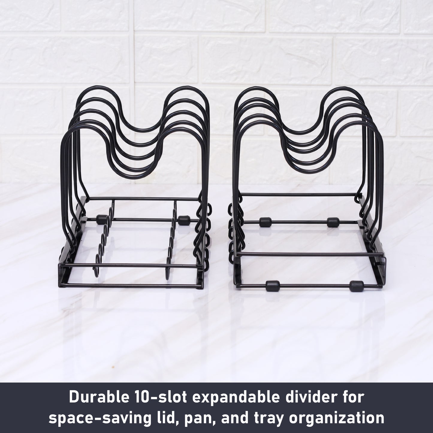 Buckingham Expandable Kitchen Organizer Rack 10 Adjustable Dividers