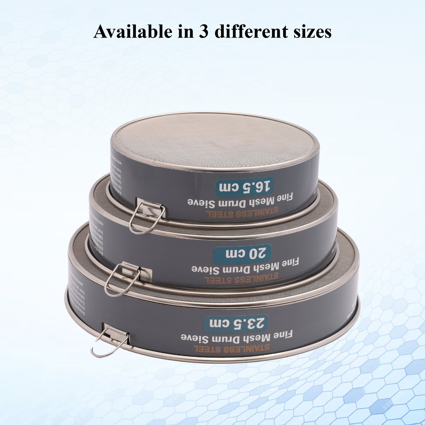 Buckingham Stainless Steel 40 fine mesh drum sieve