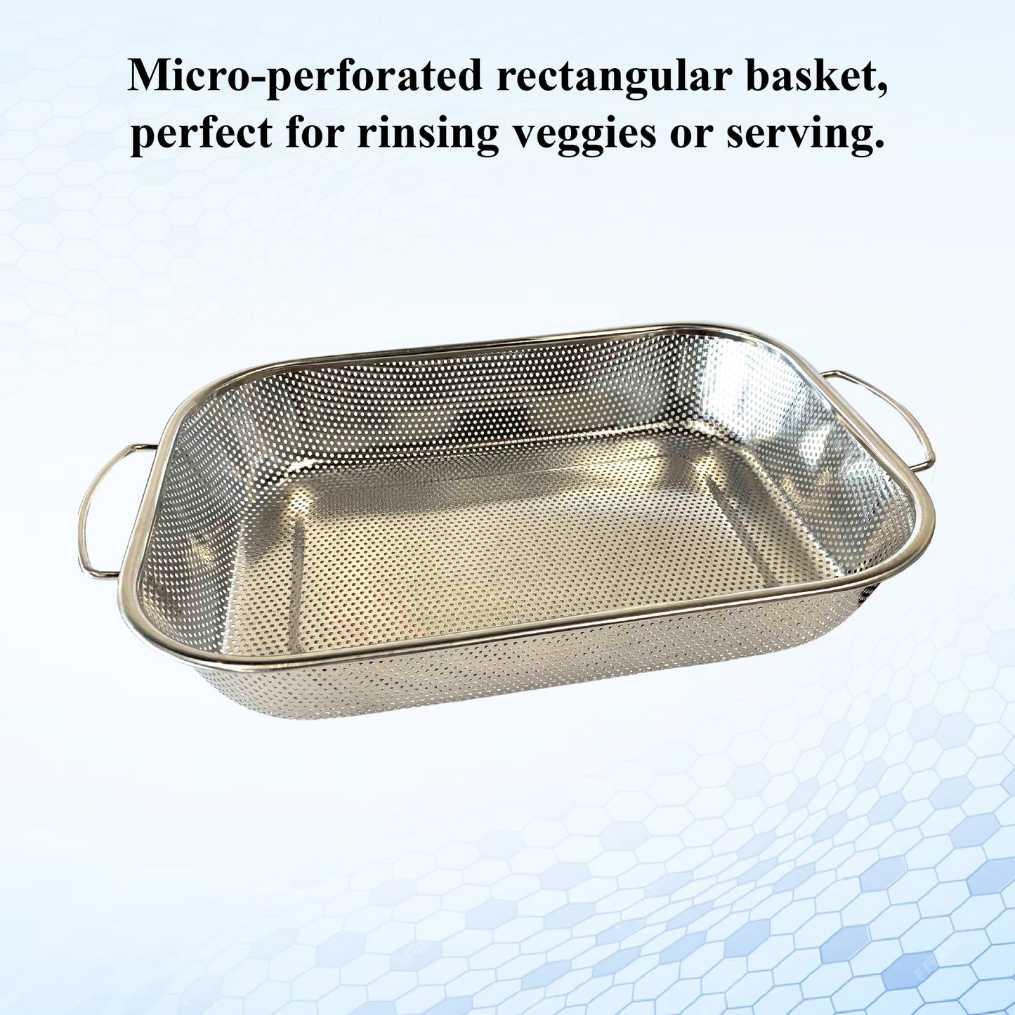 Buckingham Stainless Steel Micro Perforated Rectangular Serving dish