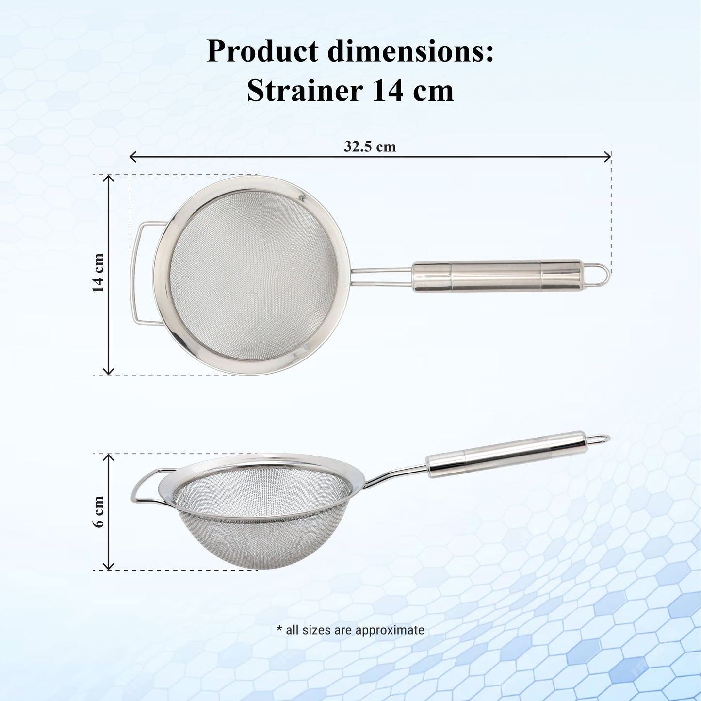 Buckingham Stainless Steel Fine Mesh Sieve with Easy Grip Handle