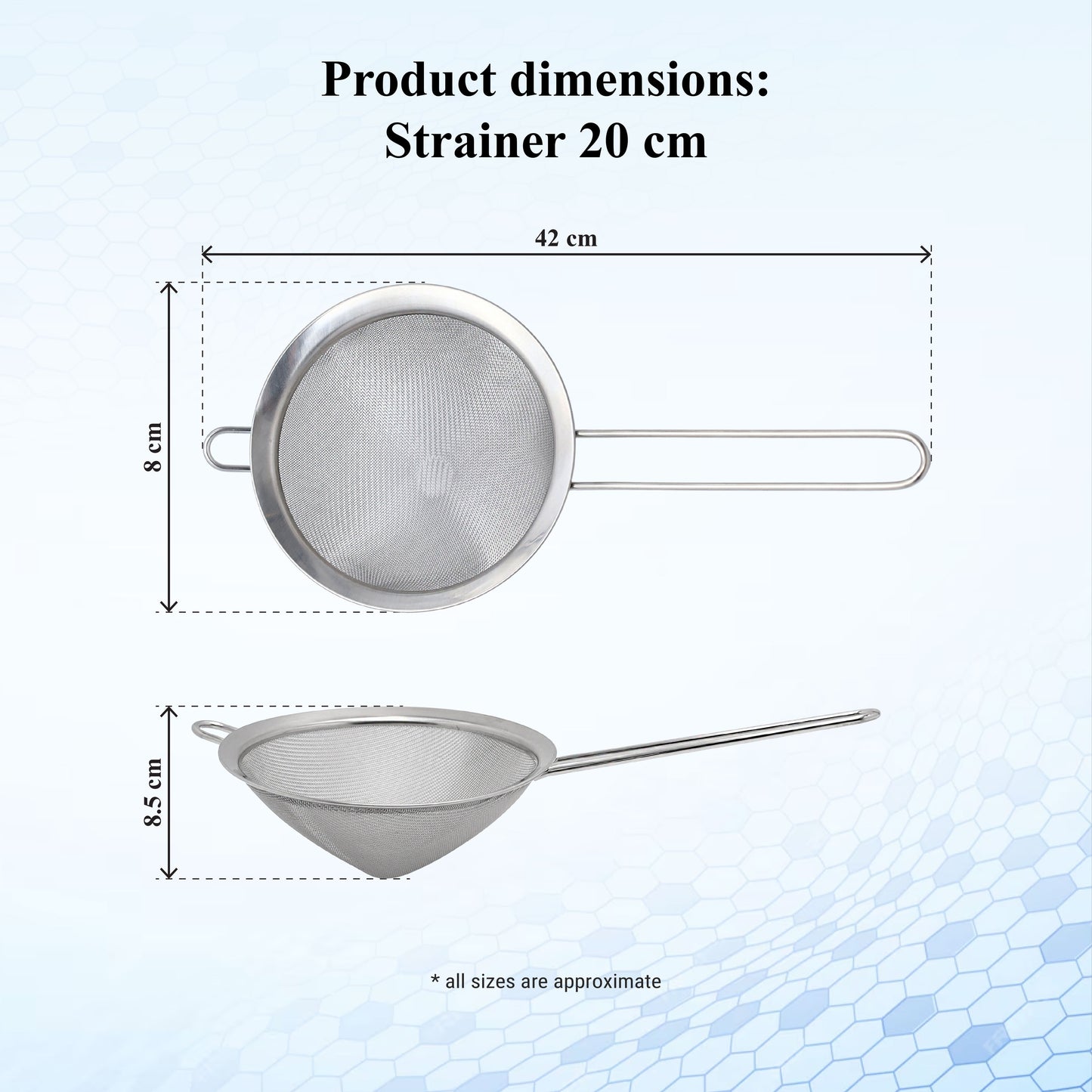 Buckingham Stainless Steel Conical Fine Mesh Strainer