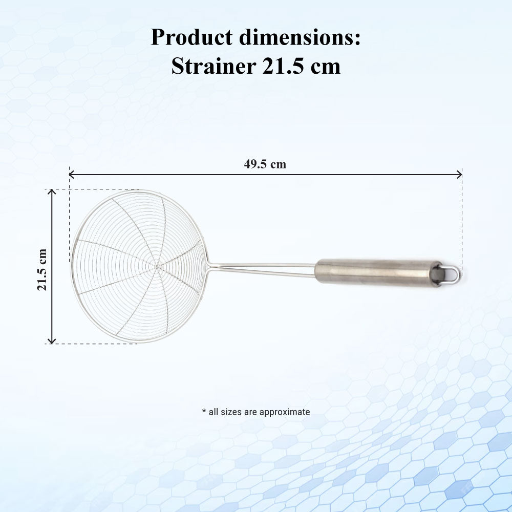 Buckingham Stainless Steel Spider Strainer with Round Handle