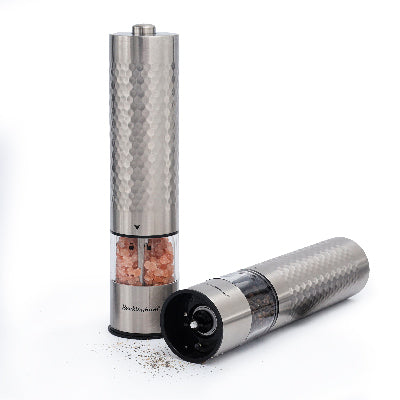 Buckingham Stainless Steel Electric salt and pepper Rechargeable mill set