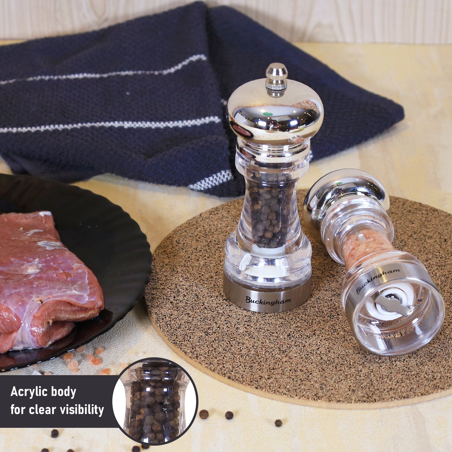 Buckingham Classic Salt and Pepper Mill Set