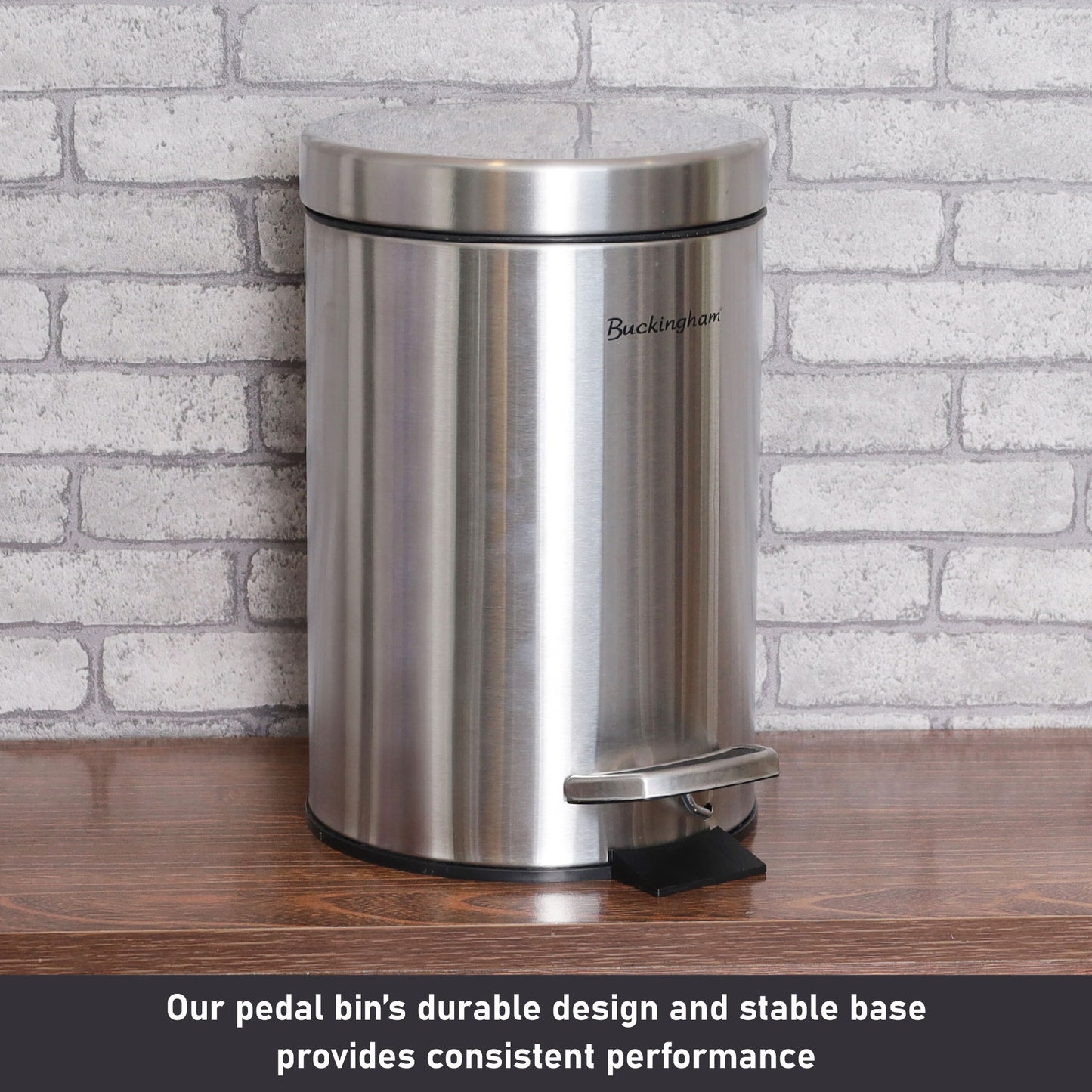 Buckingham Stainless Steel Pedal Bin with Soft Closing