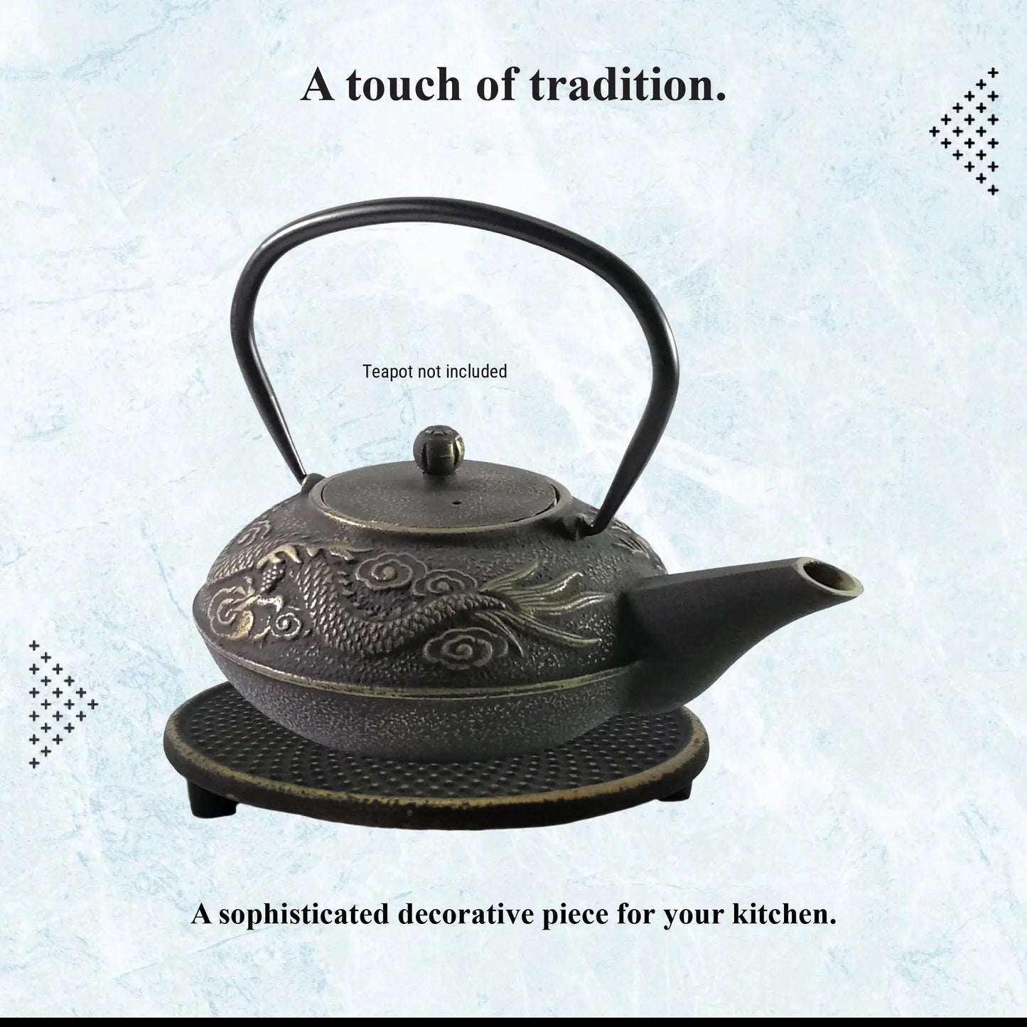 Buckingham Japanese Style Cast Iron Trivets For Hot Pans Pot Stand Worktop Protector, 14 cm, Brown, Imperial Buckingham