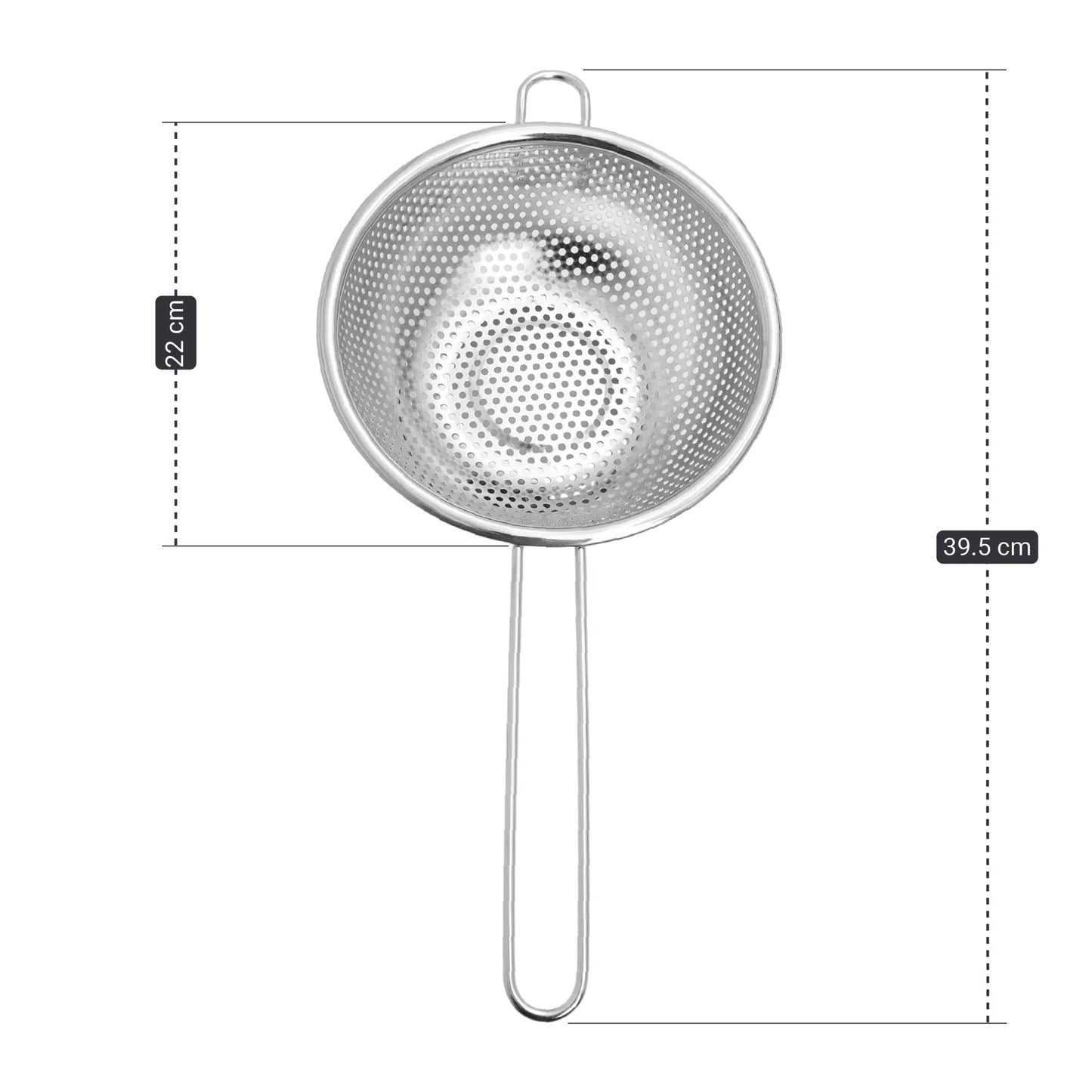 Buckingham Micro-Perforated Stainless Steel Long Handle Colander Strainer for Rice Pasta Spaghetti Noodles Vegetables Fruits Cooking and Kitchen Use Buckingham Cookware UK Buckingham Cookware UK 19.79 41L-x-22.5W-x-10.8H-centimetres