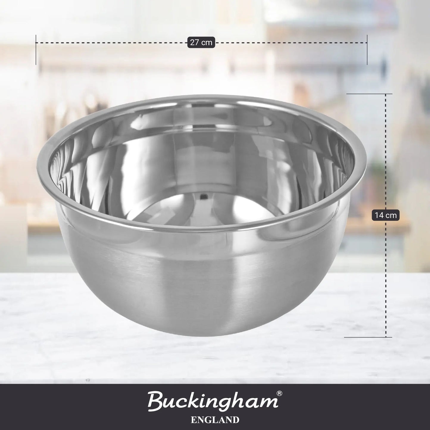 Buckingham Salad/Mixing Bowls Stainless Steel Rust-Resistant Salad Bowls Buckingham Cookware UK Buckingham Cookware UK 25.84 5L