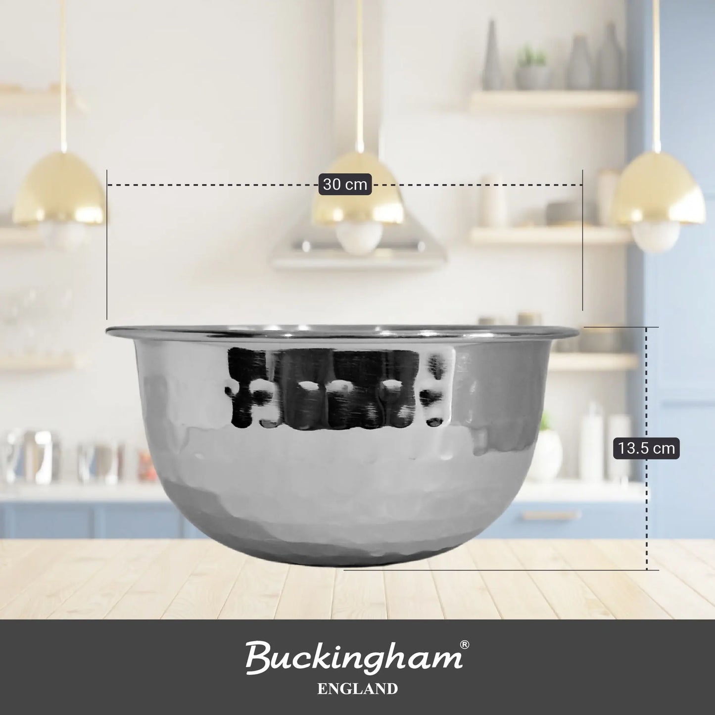 Buckingham Salad / mixing bowl with hammered effect Buckingham Cookware UK Buckingham Cookware UK 27.49 30-cm