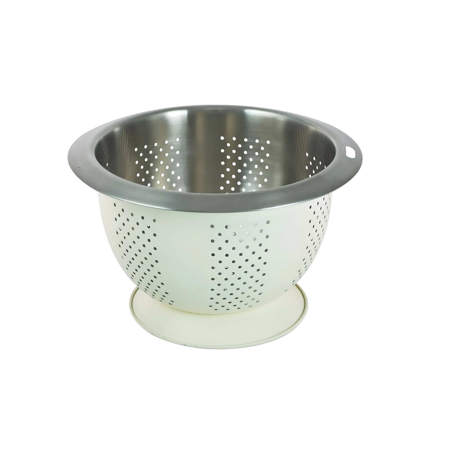 Buckingham Stainless Steel Wide Rim Colander 24cm Cream