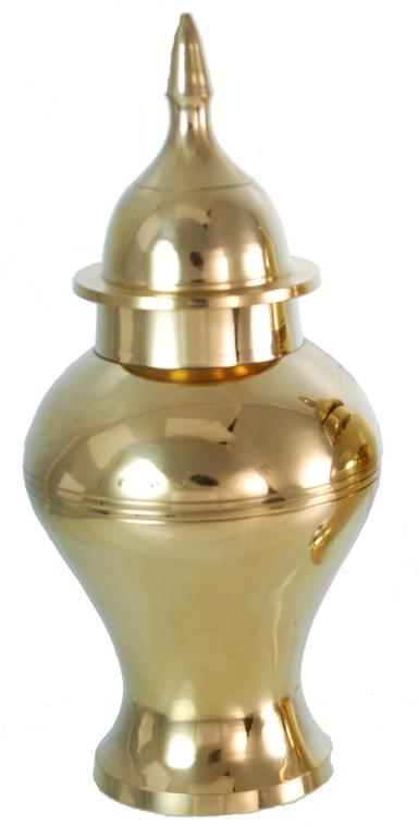 Buckingham Solid Temple Ginger Jar Ornament, Brass, 23 cm