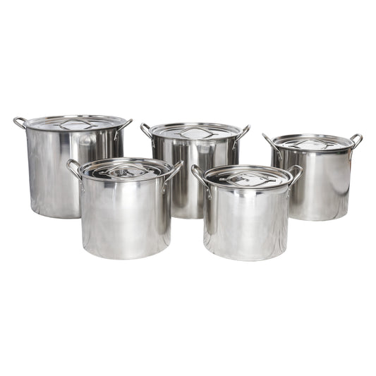 Buckingham Stainless Steel Stock Pot Set of 5 Piece with Lids