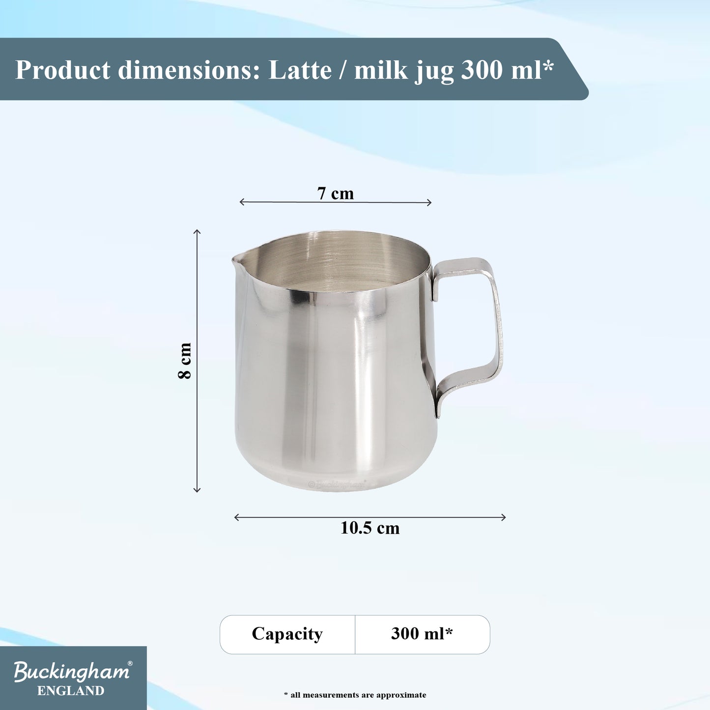 Buckingham Stainless Steel Espresso Coffee Jug