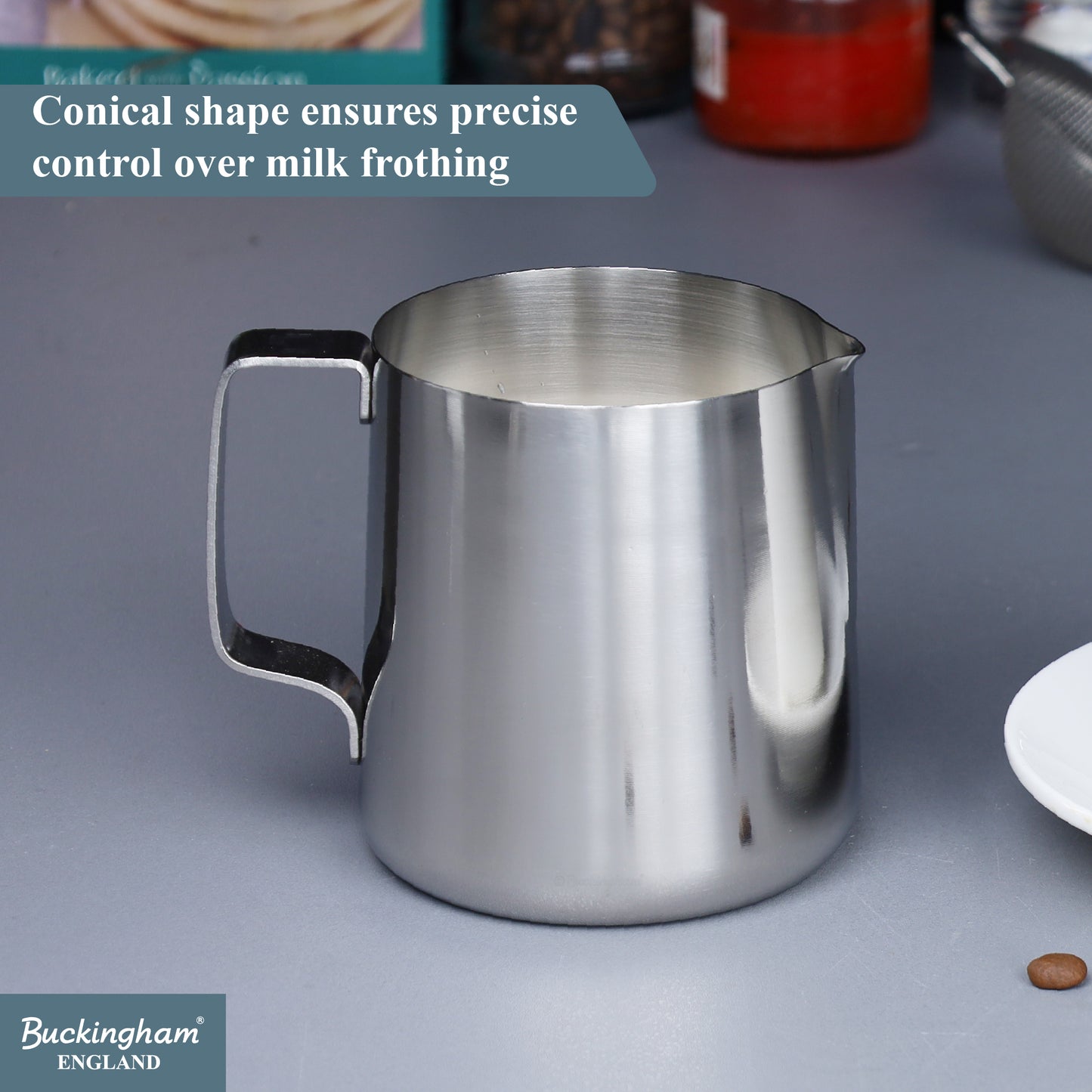 Buckingham Stainless Steel Espresso Coffee Jug