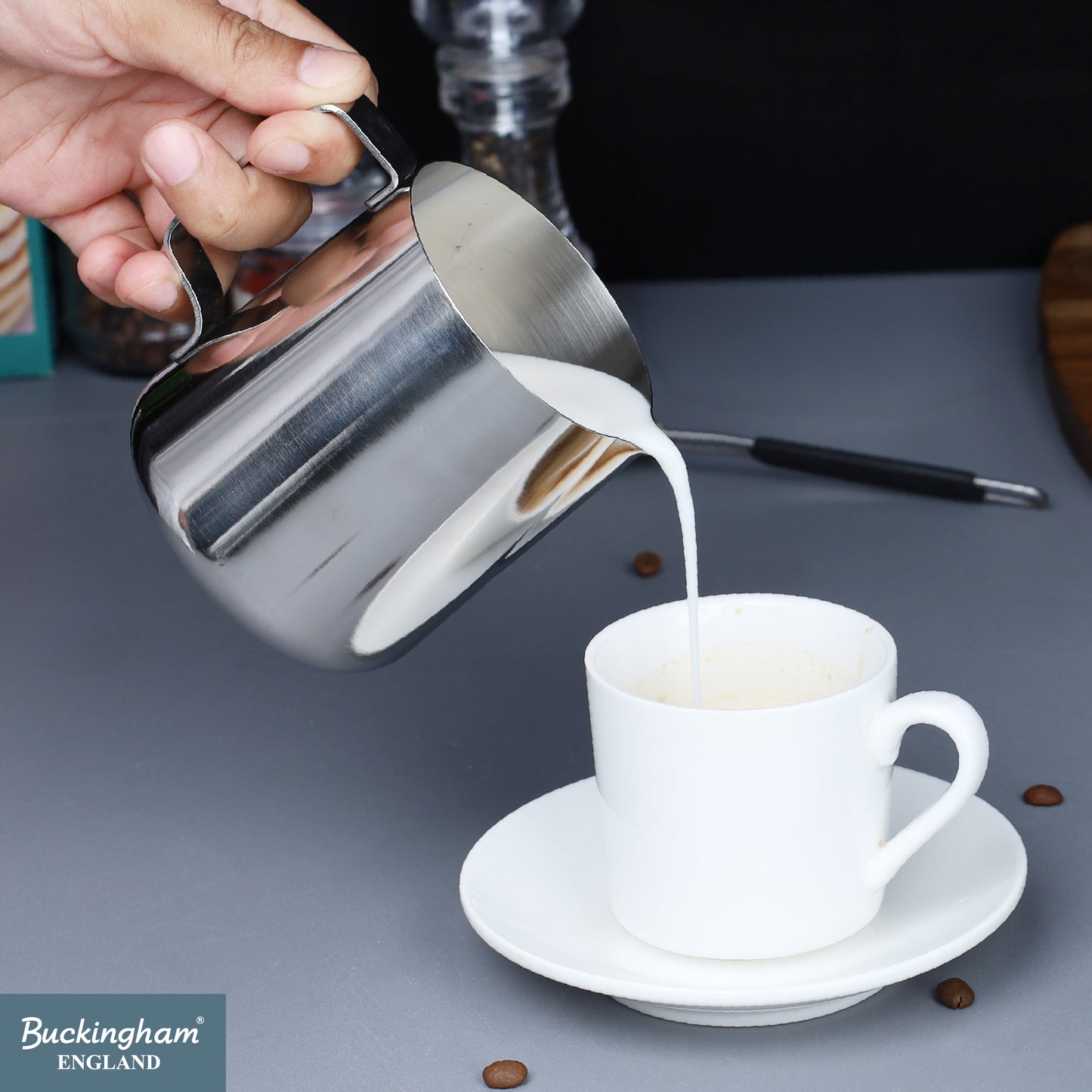 Buckingham Stainless Steel Espresso Coffee Jug