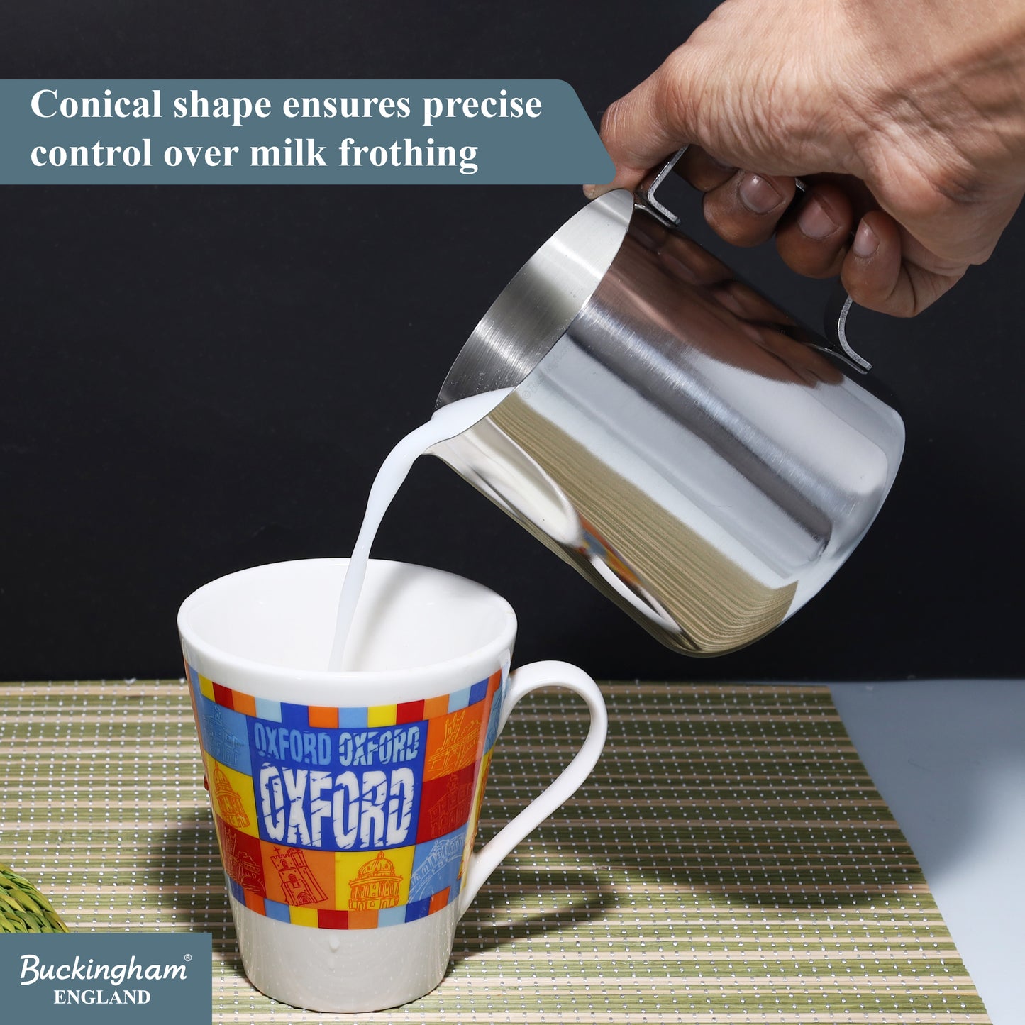 Buckingham Stainless Steel Espresso Coffee Jug