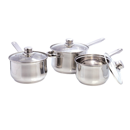 Buckingham 3-Piece Deep Saucepan Set