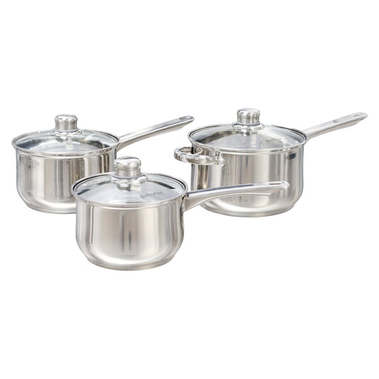 Buckingham 3-Piece Deep Saucepan Set