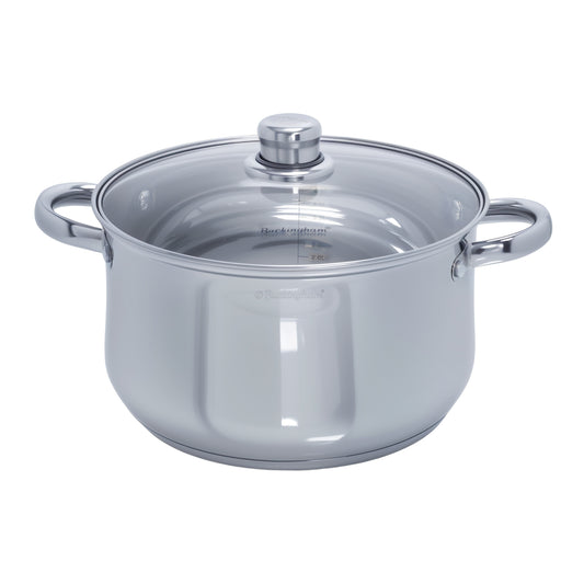 Buckingham Stainless Steel Casserole Pan with Tempered Glass Lid