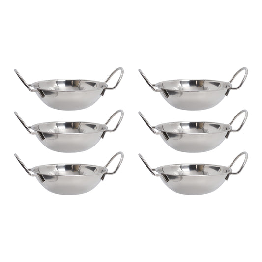 Buckingham Pack of 6 Stainless Steel Balti Dishes