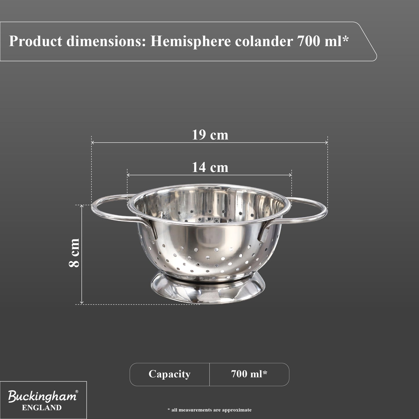 Buckingham Stainless Steel Hemisphere Colander