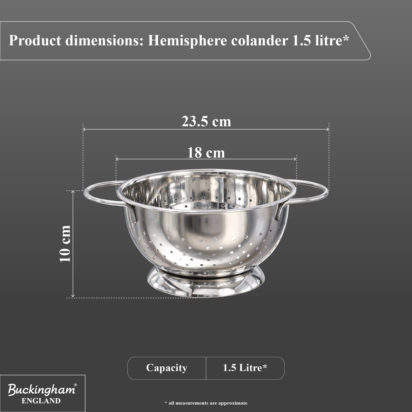 Buckingham Stainless Steel Hemisphere Colander