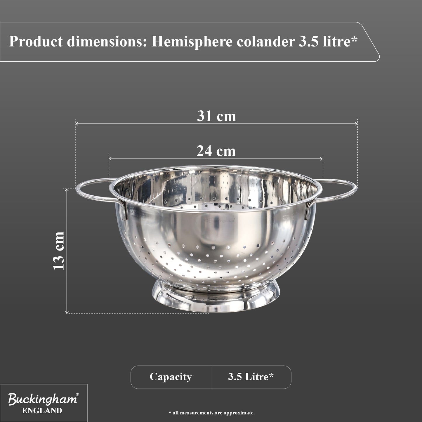 Buckingham Stainless Steel Hemisphere Colander