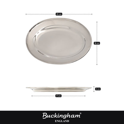 Buckingham Stainless Steel Oval Tray