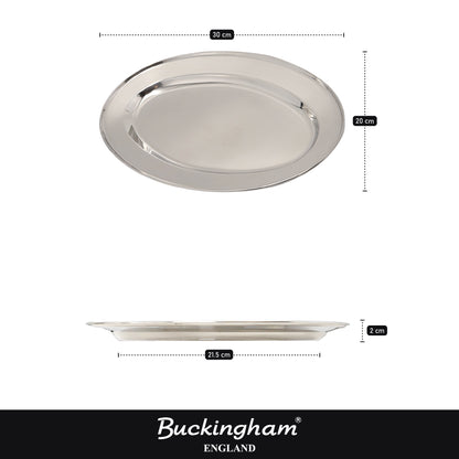 Buckingham Stainless Steel Oval Tray