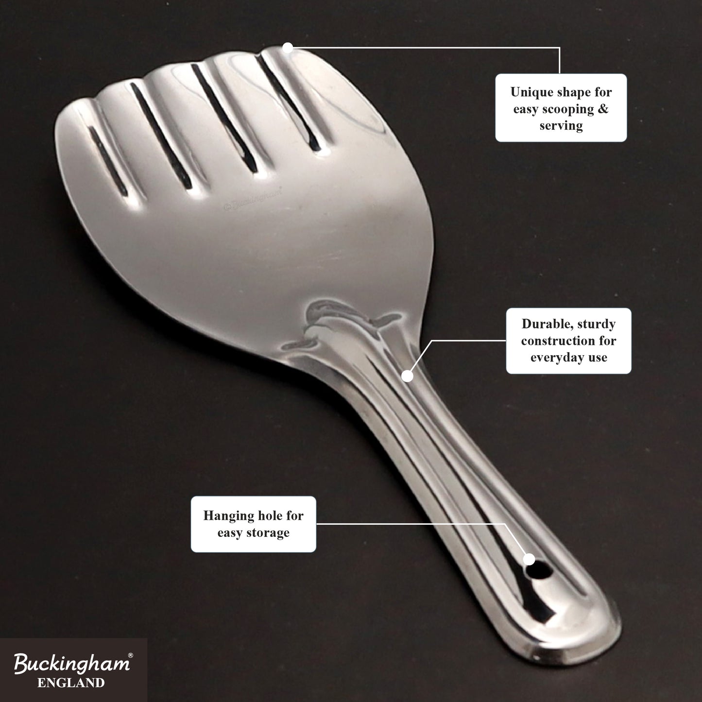 Buckingham Stainless Steel Rice Paddle