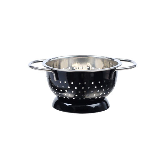 Buckingham Stainless Steel Hemisphere colander / strainer Black
