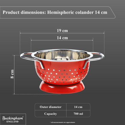 Buckingham Hemisphere colander / strainer , Red