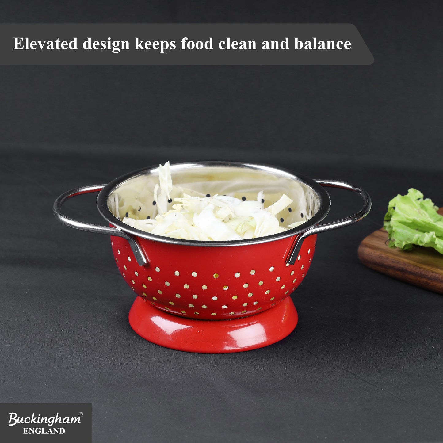 Buckingham Hemisphere colander / strainer , Red