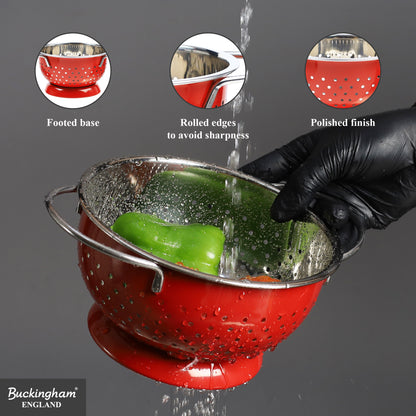Buckingham Hemisphere colander / strainer , Red